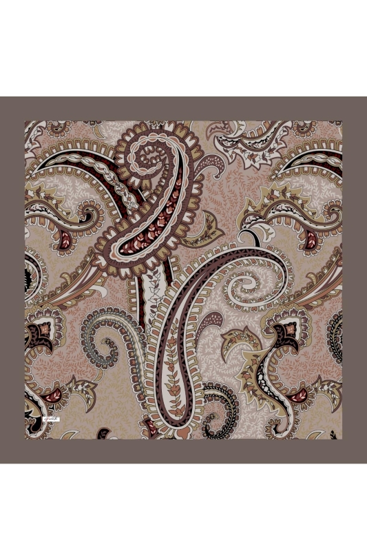 Klasik Paisley Desen Vizon Pamuk Eşarp - 2