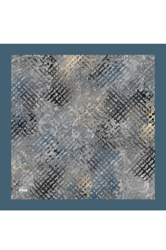 Rüya Desen Gri Pamuk Eşarp - 2