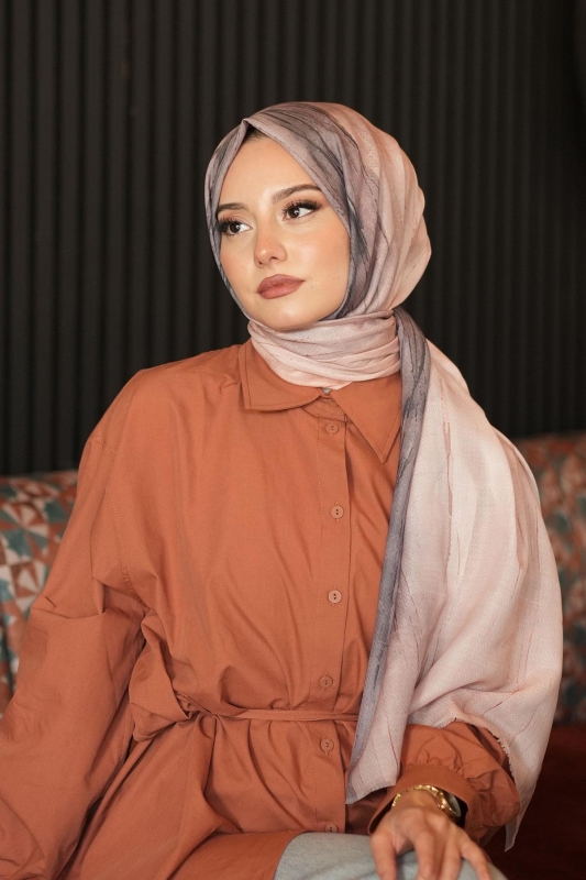 Degrade Bej Pamuk Şal - AFVENTE