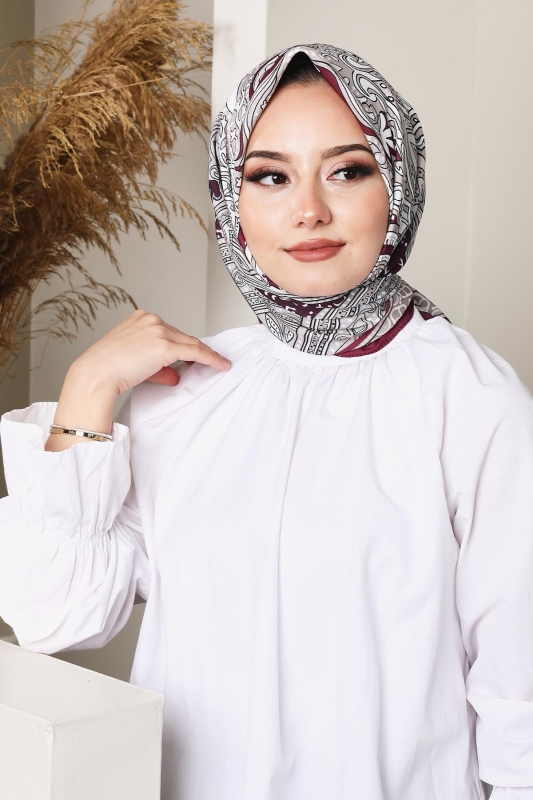 Soft Etro Eşarp Bordo - 3