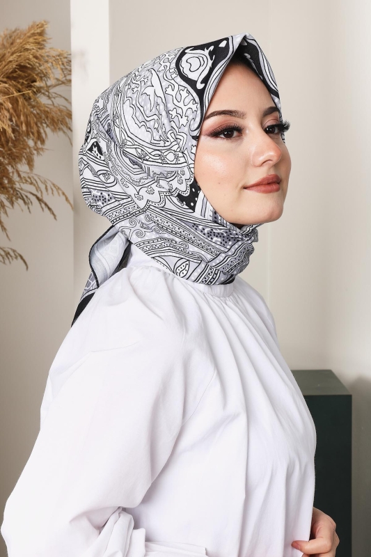 Soft Etro Eşarp Siyah - AFVENTE