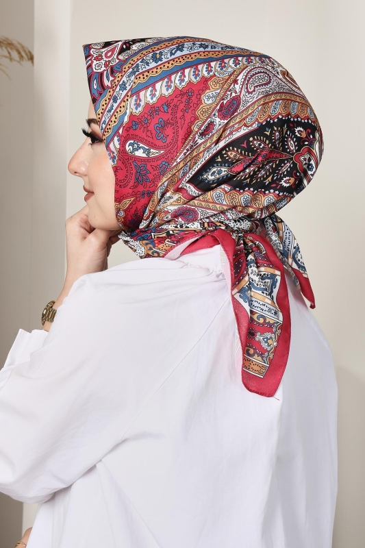 Soft Hint Eşarp Bordo - 6