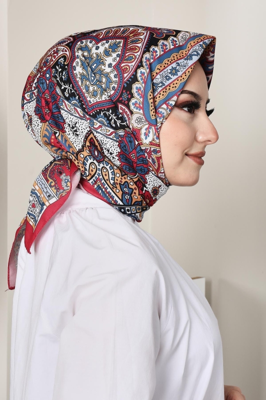 Soft Hint Eşarp Bordo - 4