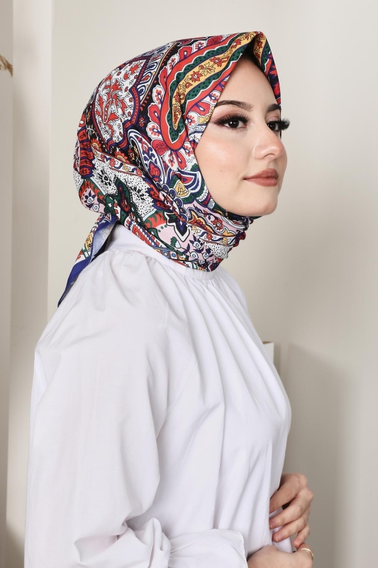Soft Hint Eşarp Saks - 3