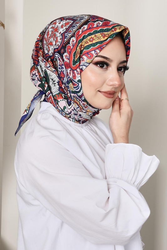 Soft Hint Eşarp Saks - 4