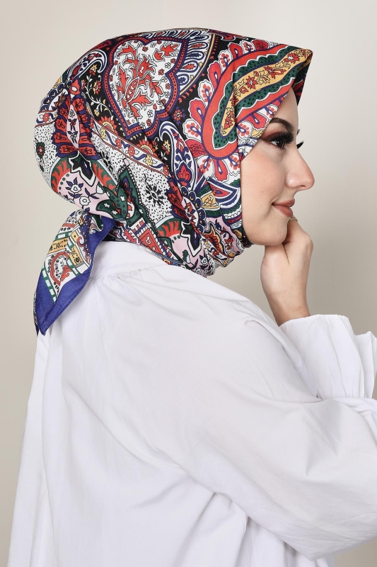 Soft Hint Eşarp Saks - 8