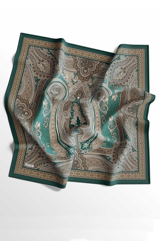 Etro Desen Zümrüt Soft Pamuk Eşarp - Afvente