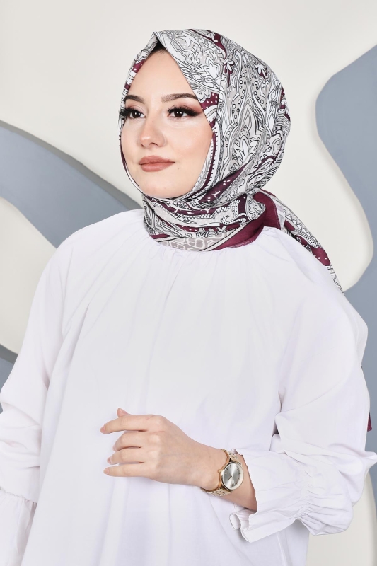 Soft Etro Şal Bordo - 4