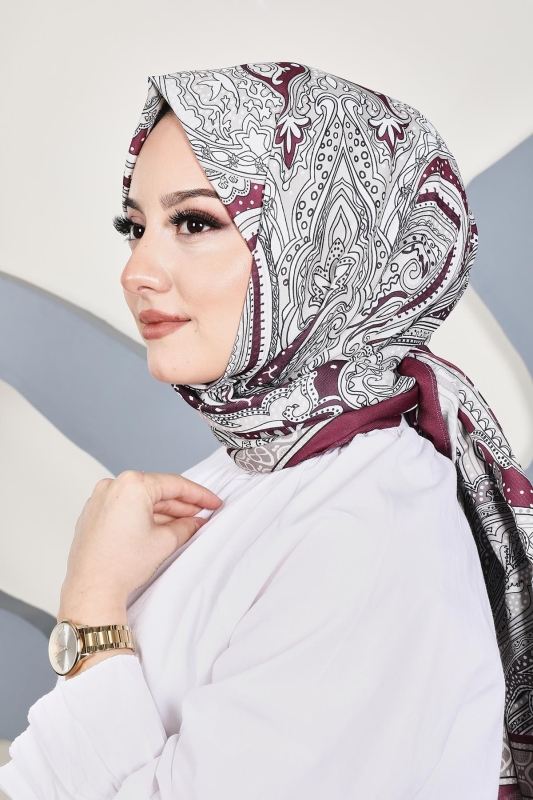 Soft Etro Şal Bordo - 6