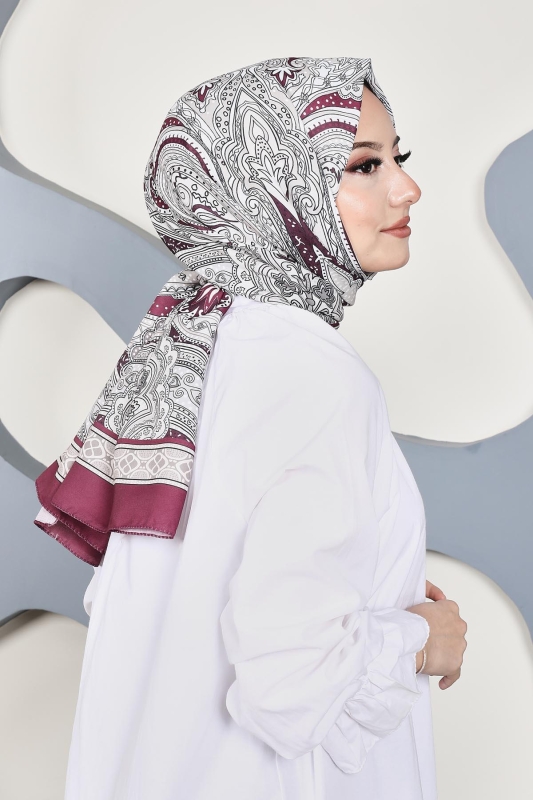 Soft Etro Şal Bordo - 3