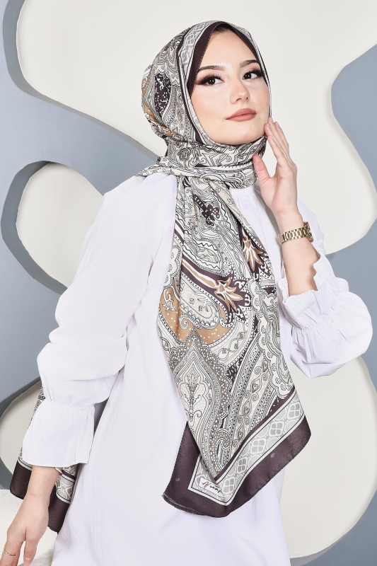 Soft Etro Şal Çikolata - 2