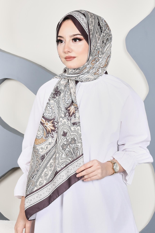 Soft Etro Şal Çikolata - 4