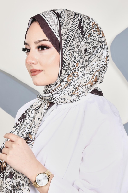 Soft Etro Şal Çikolata - 5