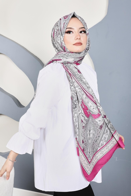 Soft Etro Şal Fuşya - 2