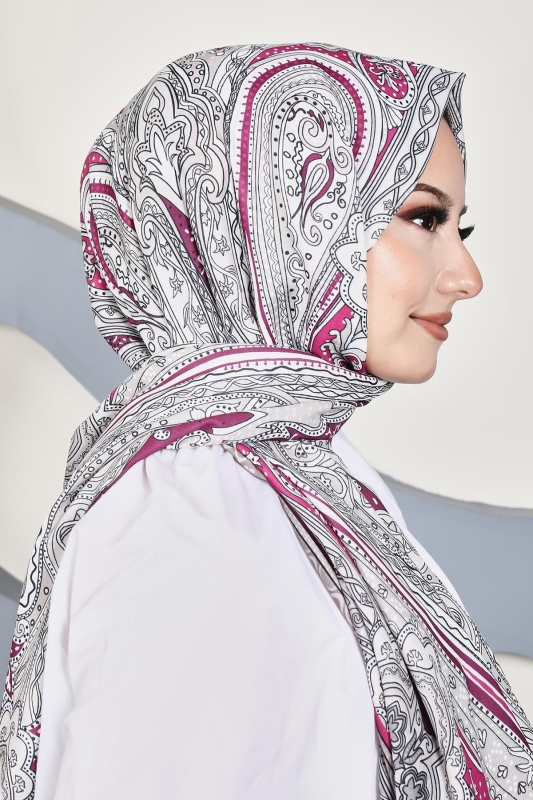 Soft Etro Şal Fuşya - 4