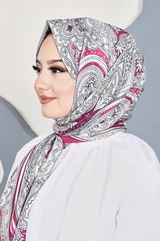 Soft Etro Şal Fuşya - 5