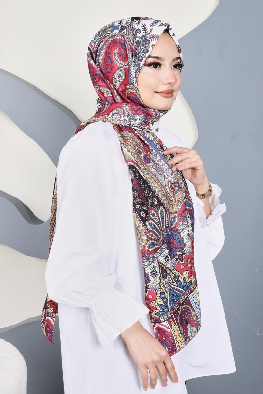 Soft Hint Şal Bordo - 2