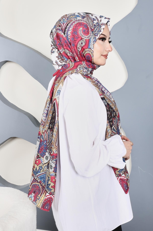 Soft Hint Şal Bordo - 3