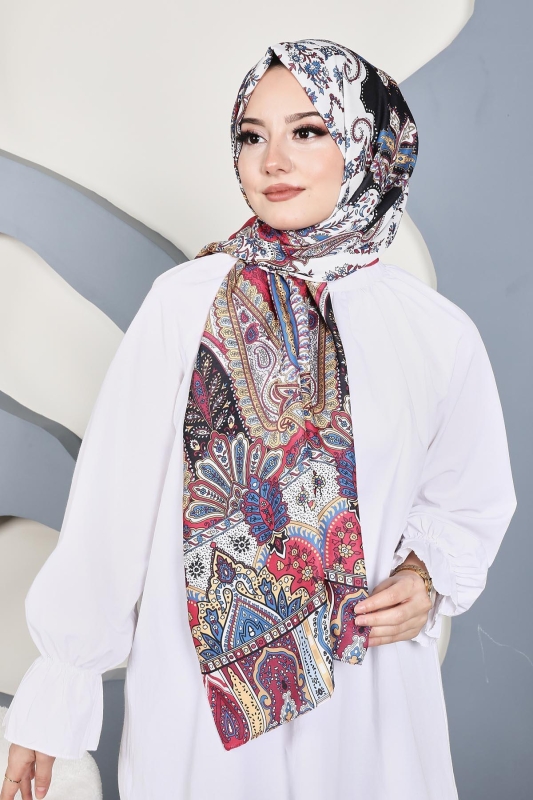 Soft Hint Şal Bordo - 4