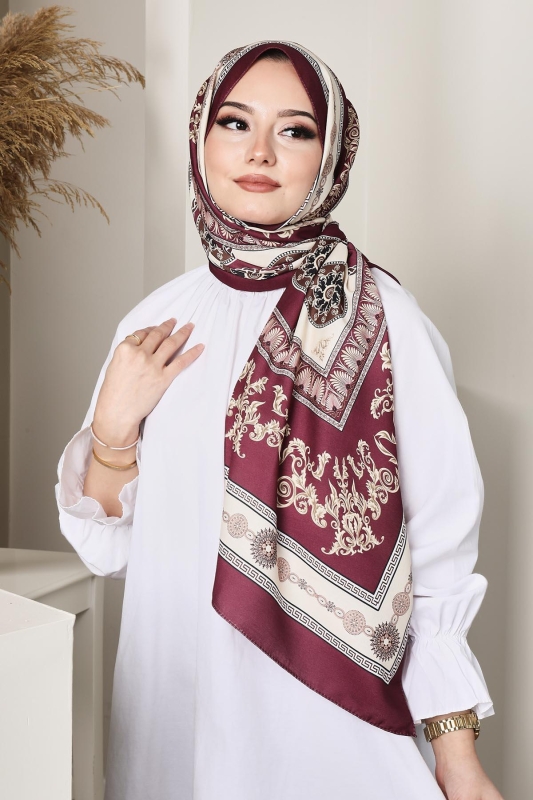 Soft Versa Şal Bordo - 2