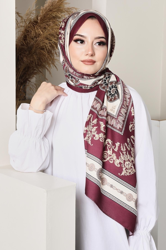 Soft Versa Şal Bordo - 4