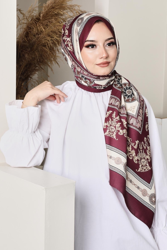 Soft Versa Şal Bordo - 5