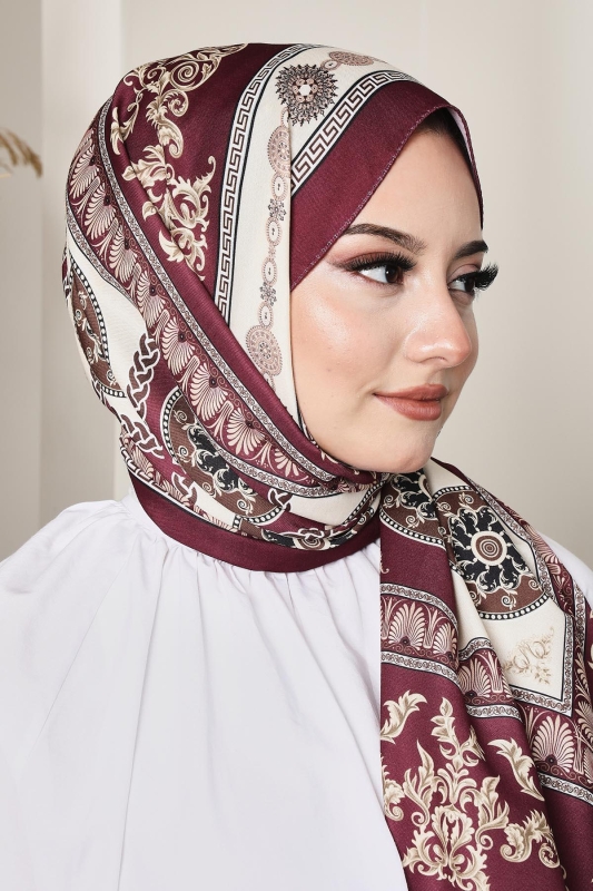 Soft Versa Şal Bordo - 3
