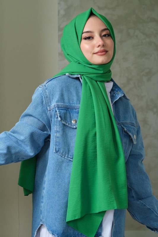 Afvente Pamuk Cazz Şal Benetton Yeşili - 2
