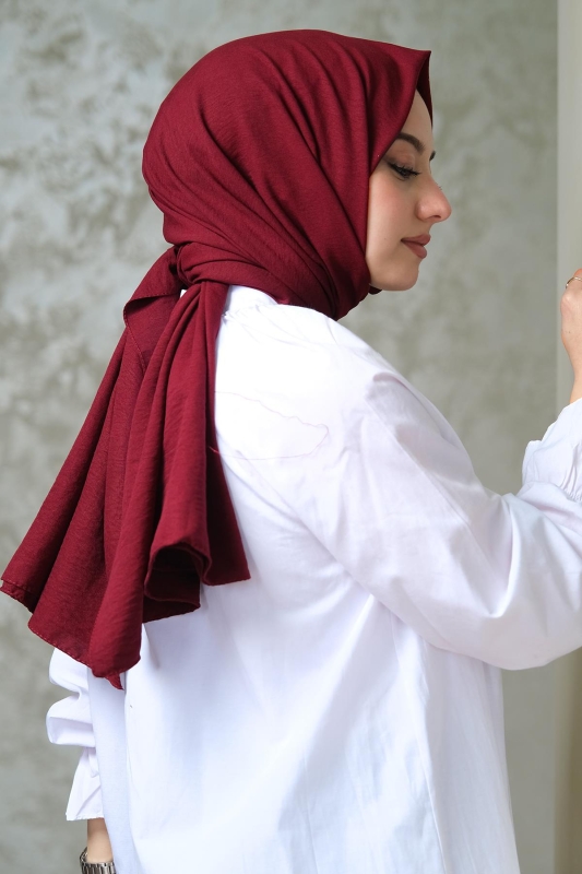 Afvente Pamuk Cazz Şal Bordo - Afvente