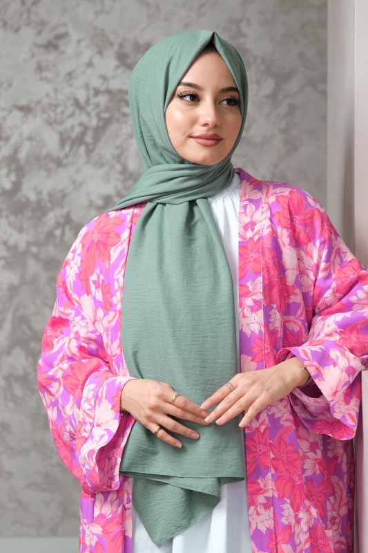 Afvente Pamuk Cazz Şal Çağla Yeşili - 2