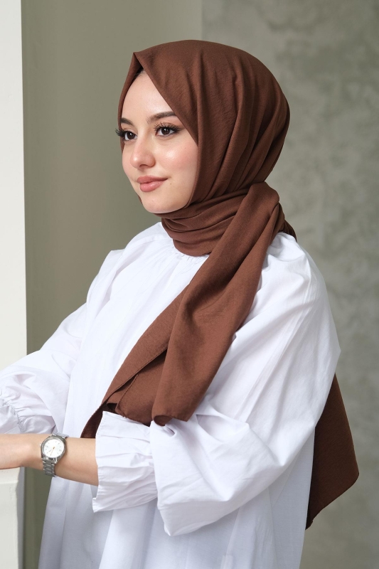 Afvente Pamuk Cazz Şal Çikolata - 2