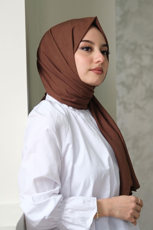 Afvente Pamuk Cazz Şal Çikolata - 4