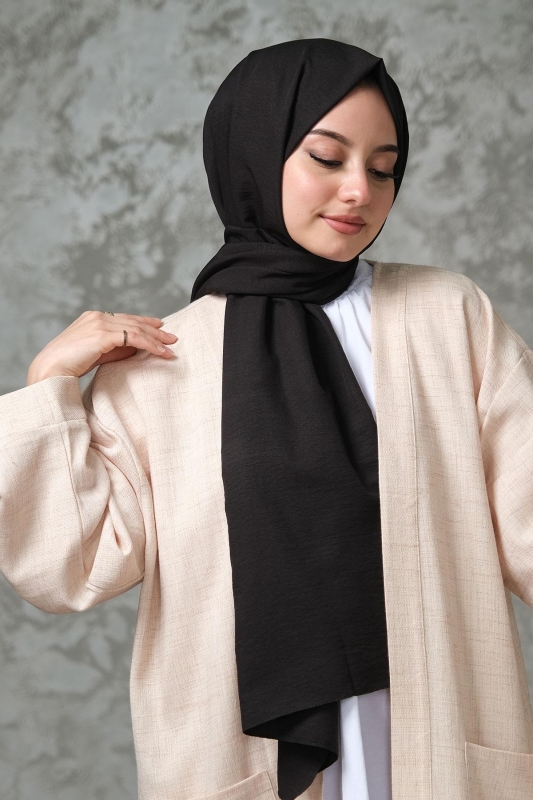 Siyah Cazz Pamuk Şal - Afvente