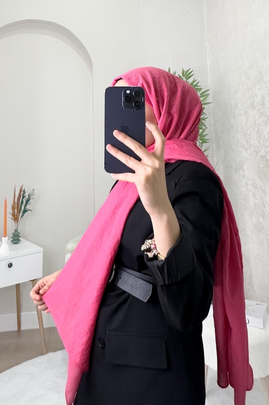 GülPembe Kraş Pamuk Şal - 2
