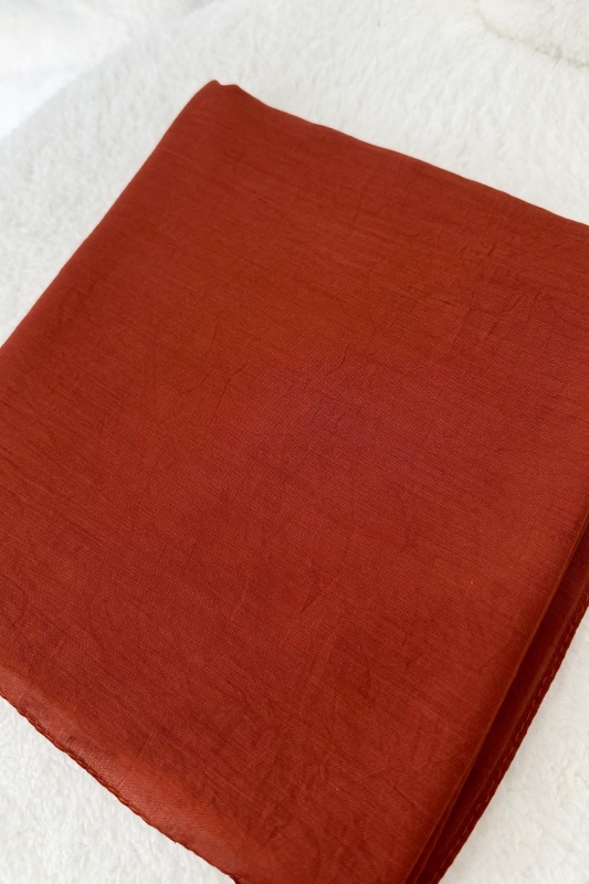 Kiremit Kraş Pamuk Şal - Afvente