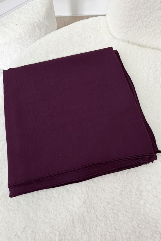 Mor Kraş Pamuk Şal - 4
